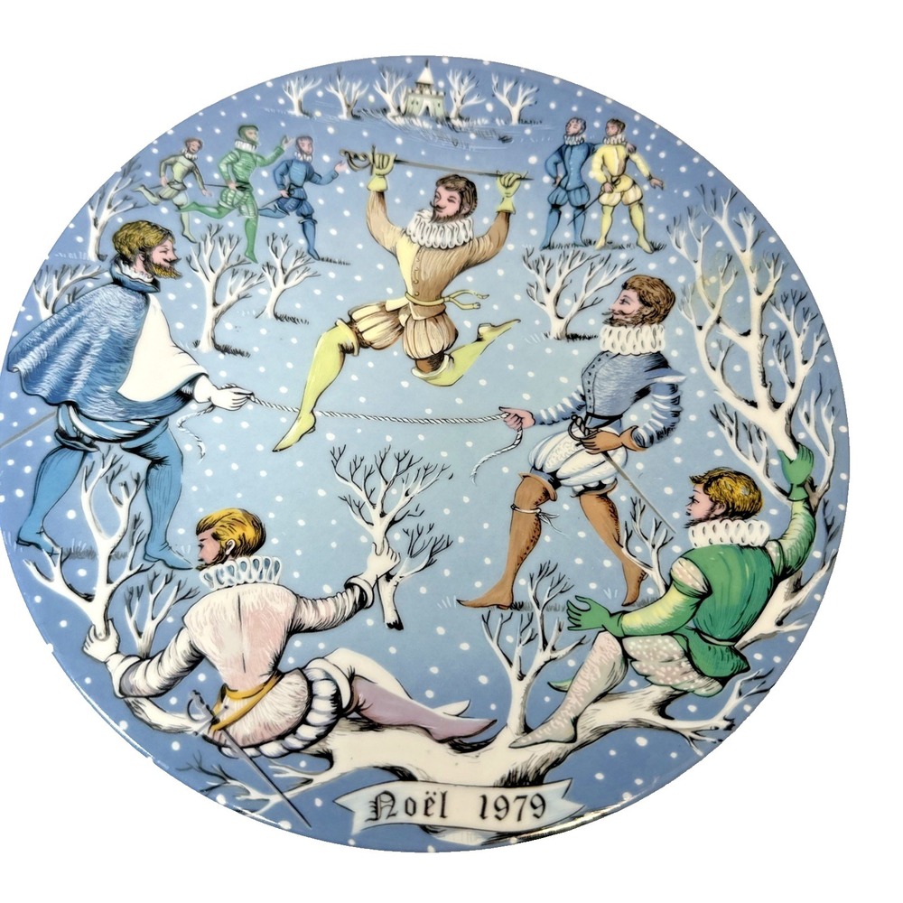 Haviland Limoges Twelve Days of Christmas Plates 1979 Ten Lords A'Leaping EVC